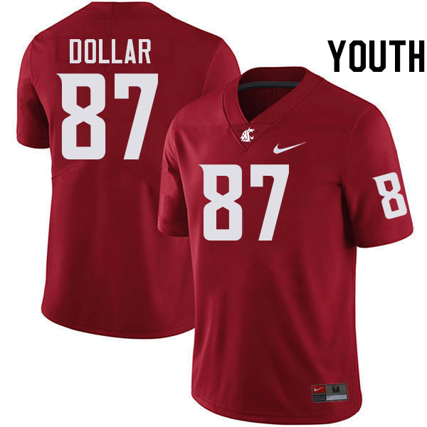 Youth #87 Andre Dollar Washington State Cougars College Football Jerseys Stitched-Crimson